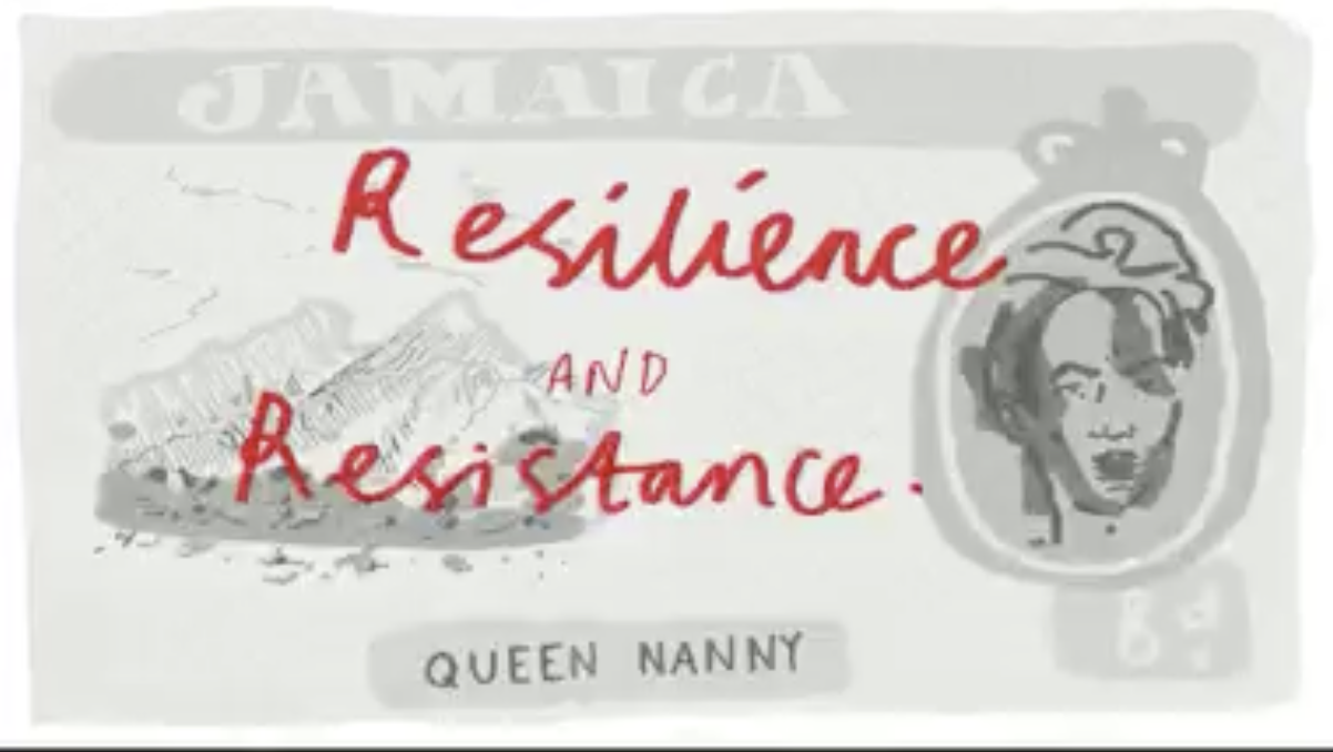 Still from the illustrated film with Nanny of the Marons